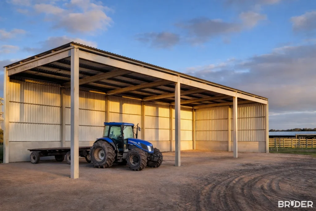 Galpão pré-moldado agrícola em Santa Vitória do Palmar - Bruder Pré-moldados galpão rural pré-moldado de concreto para armazenagem de grãos em Pelotas RS