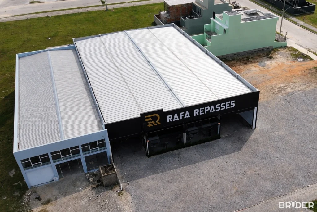 Loja pré-moldada comercial em Pelotas - Bruder Pré Moldados