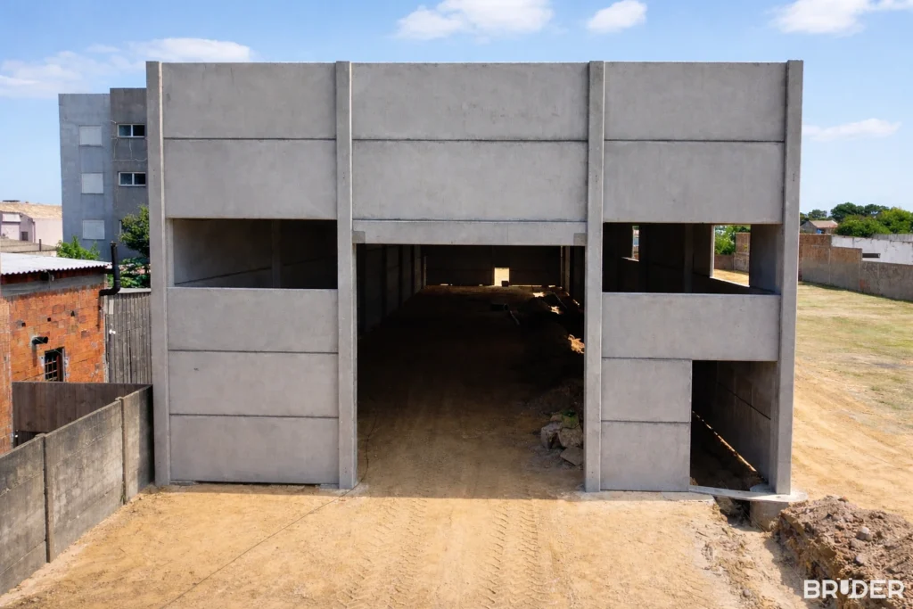 Estrutura pré-moldada comercial em Rio Grande - Bruder Pré Moldados