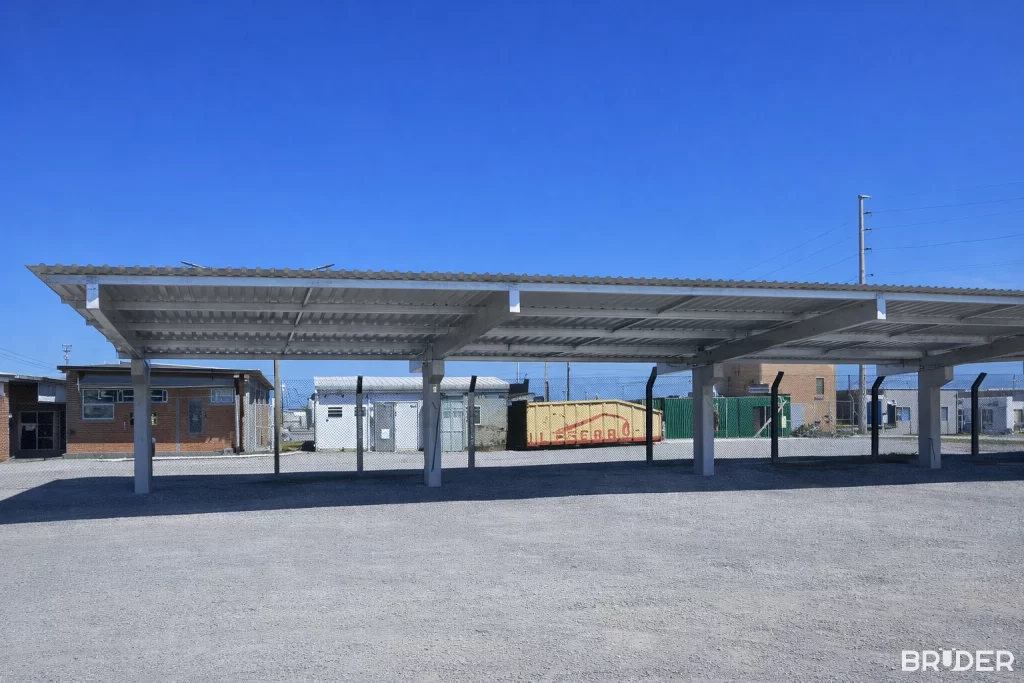 Estrutura pré-moldada garagem em Rio Grande - Bruder Pré-moldados