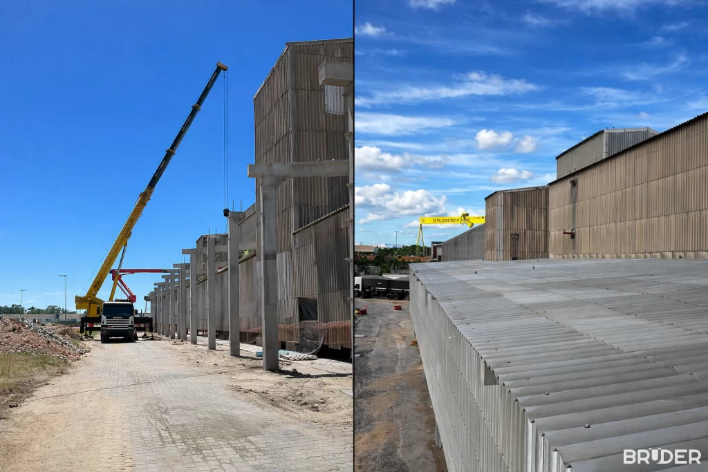 Estrutura pré-moldada industrial em Rio Grande - Bruder Pré-moldados