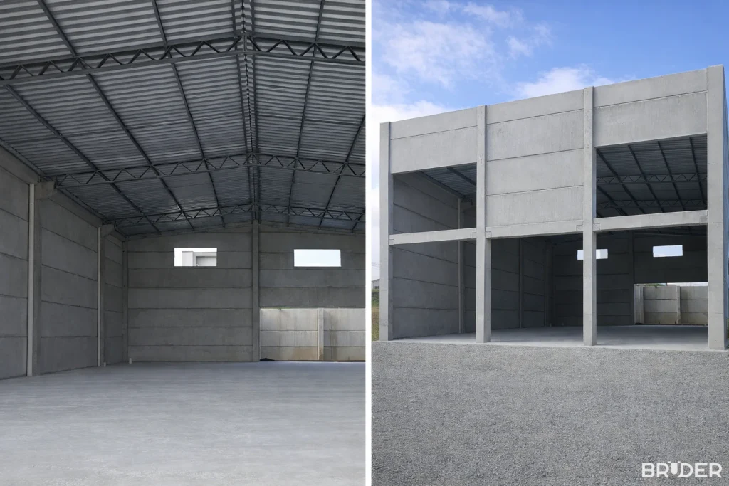 Pavilhão pré-moldado comercial em Pelotas - Bruder Pré Moldados