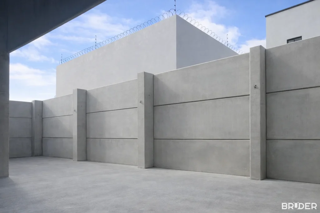 Muro pré-moldado comercial em Pelotas - Bruder Pré Moldados