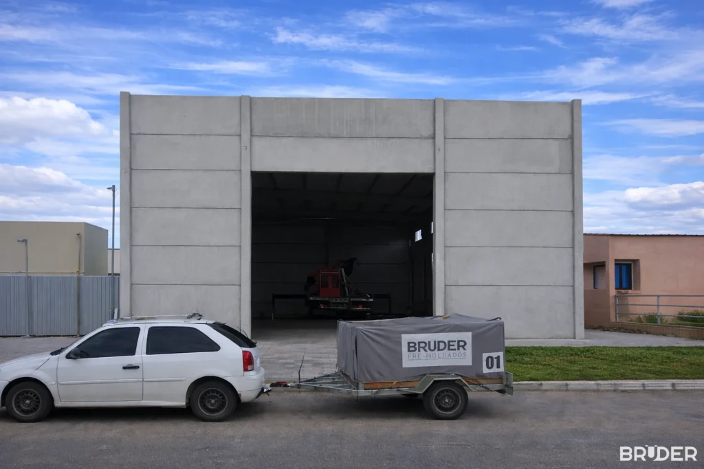 Galpão pré-moldado comercial em Herval - Bruder Pré Moldados